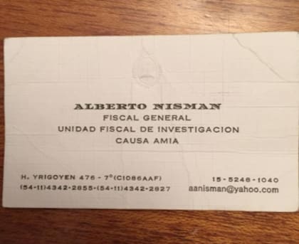 La tarjeta de presentación de Nisman: abrazó la causa AMIA con un compromiso a través del cual ofrendó su vida