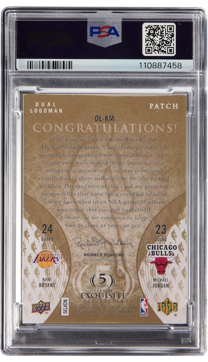La tarjeta deportiva es la única que une a Michael Jordan con Kobe Bryant