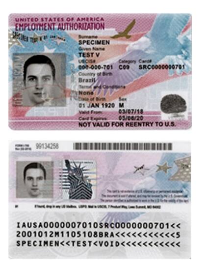 La tarjeta EAD es enviada por correo a través del Servicio Postal de Estados Unidos (USPS)