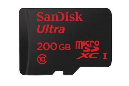 La tarjeta microSD de SanDisk incrementó la capacidad de su anterior modelo y ahora llega a los 200 GB, costará 399 dólares