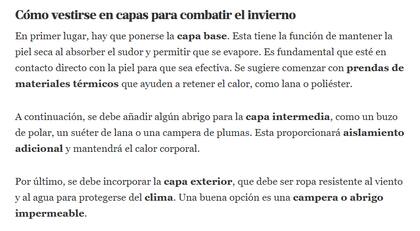 La técnica del abrigo en capas