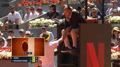 La tecnología mostró que la pelota de Davidovich Fokina discutida por Zverev había sido buena