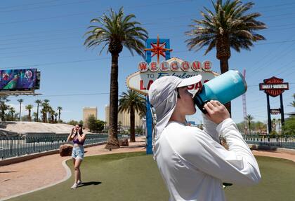 La temperatura en Las Vegas alcanzó un nuevo récord histórico el pasado jueves (Steve Marcus/Las Vegas Sun vía AP)