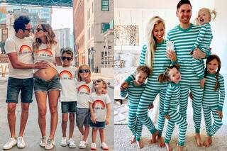 Familias en composé. Las influencers ponen de moda vestirse todos iguales