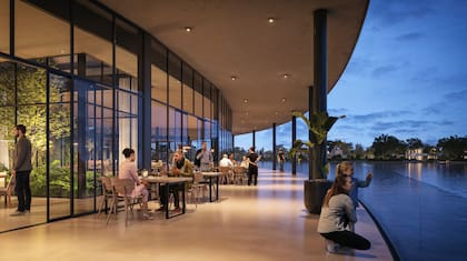 La Tercera cuenta con un restaurante suspendido sobre el agua con un diseño de arquitectura único.