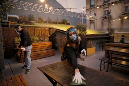 La terraza de una cervecería