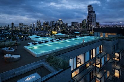 La terraza tendrá la pileta con vista a la ciudad