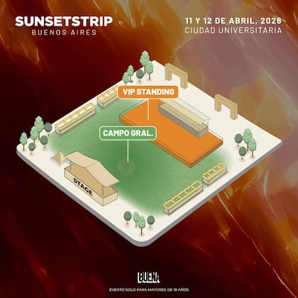 La ticketera oficial de Cattaneo, Buena Live, muestra dos sectores para el evento, Campo General y VIP Standing