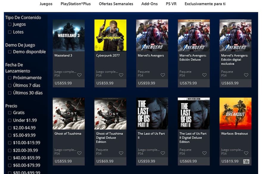 Tienda de PS4: en la Argentina iguala los precios de los juegos en
