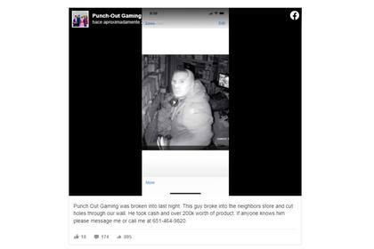 La tienda public el video en su cuenta de Facebook