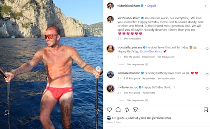 La tierna dedicatoria de Victoria para su marido