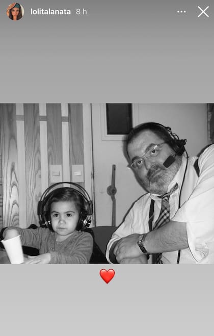 La tierna foto con la que Lola Lanata recordó a su padre en el primer aniversario de su muerte