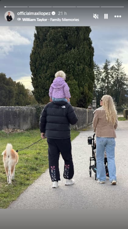 La tierna foto del reencuentro de Maxi López con Daniela Christiansson y los pequeños Elle y Lando (Foto: Instagram @officialmaxilopez)