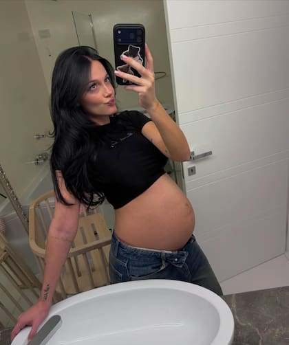 La tierna imagen que publicó Oriana en la recta final de su embarazo (Foto: Instagram @orianasabatini)