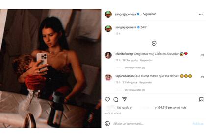 La tierna posta de la actriz con su hijo (Foto Instagram @sangrejaponesa)