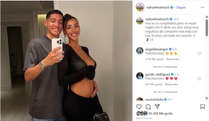 La tierna publicación con la que Molina anunció la llegada de su primer hijo