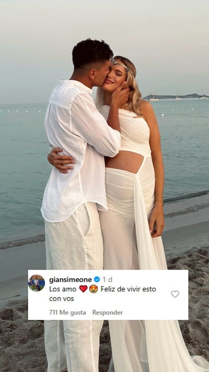 La tierna respuesta que recibió Bargiela de Gianluca Simeone después de sus fotos