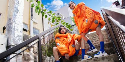 La Tiger Summer Puffer es una campera para el verano: tiene un sistema de tuberías internas para refrigerar el cuerpo de quien la usa