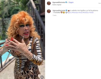 La Tigresa del Oriente dijo que es "la primera therian de la historia" (Foto: Captura Instagram/@tigresadeloriente)