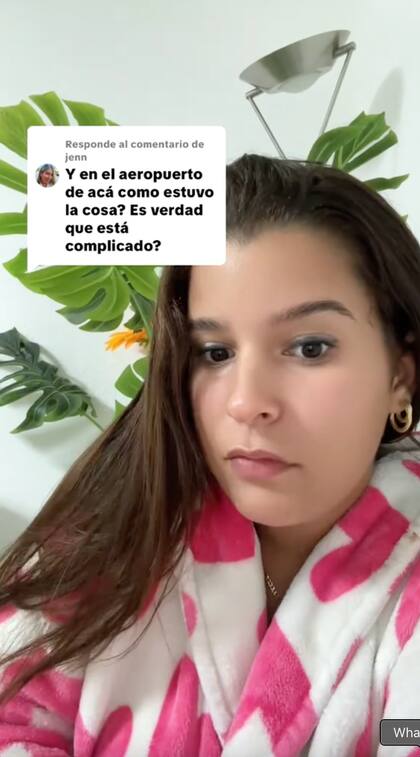 La tiktoker explicó que, a pesar de que a todos los turistas los llevaron al cuartito, no les hicieron preguntas del "otro mundo"