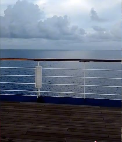 La tiktoker mostró los paisajes que se pueden ver desde el barco