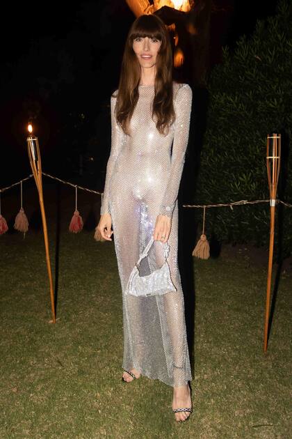 La top model Dafne Cejas con un naked dress de Giacobbe.