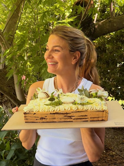 La torta con la que la actriz deleitó a los invitados de la ceremonia de su hija (Foto: Instagram/@
m.klooster)