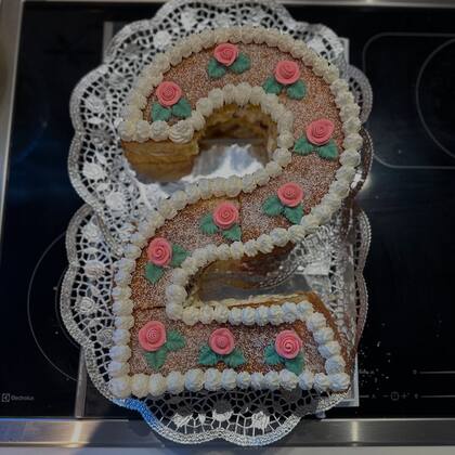 La torta con la que la pequeña sopló las velitas (Foto: Instagram/@Danielachristiansson)