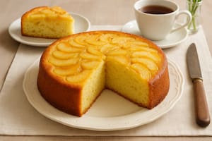 La torta de manzana sin harina ni azúcar ideal para compartir en familia (Imagen ilustrativa)