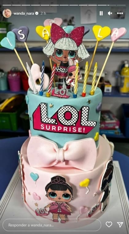La torta que hicieron para el cumpleaños de Isabella, la hija de Wanda Nara y Mauro Icardi