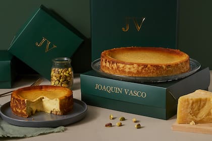 La torta vasca de pistacho que ofrece Joaquín Vasco