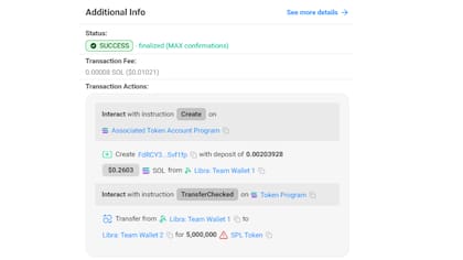 La transacción de 5 millones de LIBRA a la que apunta Zatloukal