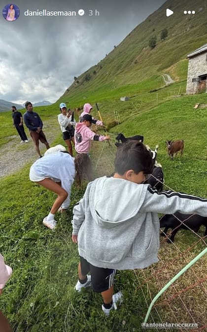 La travesía de Anto Roccuzzo por Italia también incluyó la presencia de sus hijos