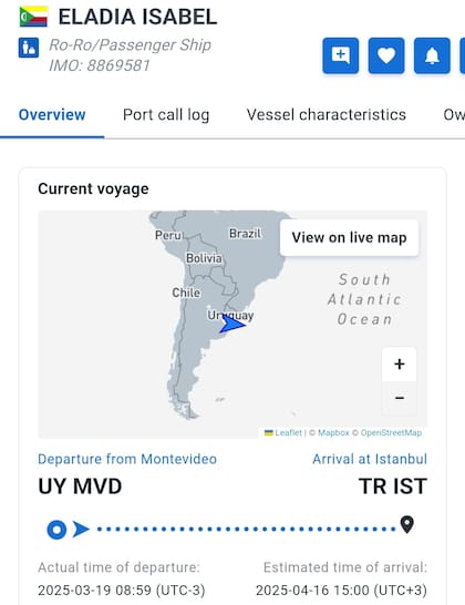 La travesía que hará el Eladia Isabel