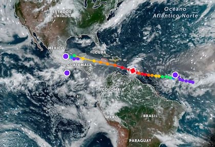 La trayectoria completa del Huracán Beryl en el Caribe