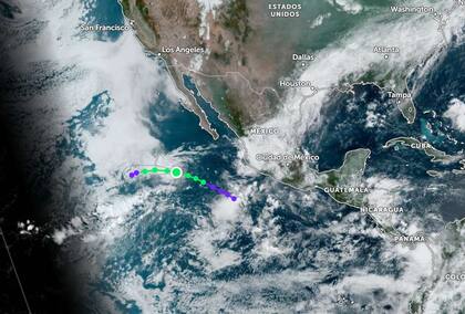 La trayectoria del ciclón tropical Bud