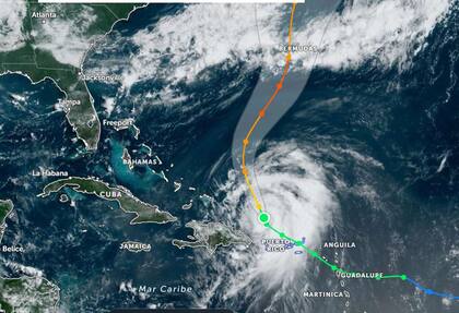 La trayectoria prevista para Ernesto