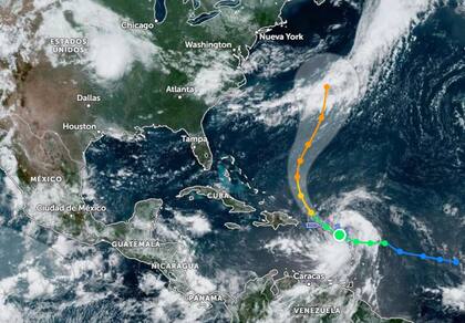 La trayectoria prevista para el Huracán Ernesto
