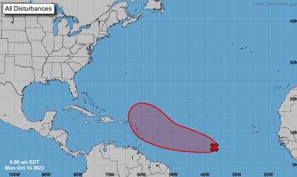 La trayectoria que tomaría la perturbación