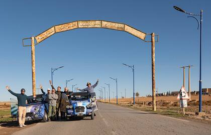 La troupe de la "travesía Sahara".
