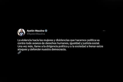 La tuit de Ayelén Mazzina tras la denuncia a Baby Etchecopar por sus dichos sobre Cristina Kirchner y Cecilia Moreau