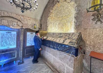 La tumba del rey David, debajo del Cenáculo, en el monte Sión