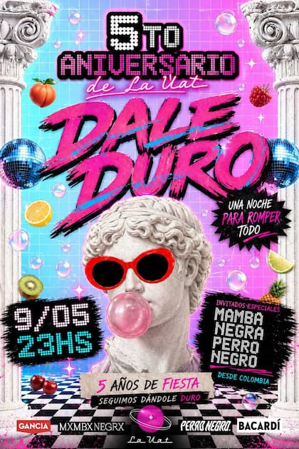 La Uat celebrará su quinto aniversario con ¡Dale Duro!, una programación que reunirá bartenders invitados de Colombia, Ecuador y Puerto Rico