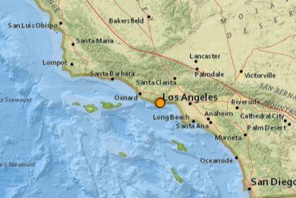 La ubicación del terremoto de este jueves 12 de septiembre cerca de Malibú