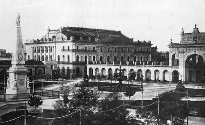 La ubicación original de la Pirámide de Mayo antes de su traslado