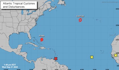 La última actualización del National Hurricane Center muestran el desplazamiento del huracán Fiona hacia Las Bermudashttps://www.nhc.noaa.gov/