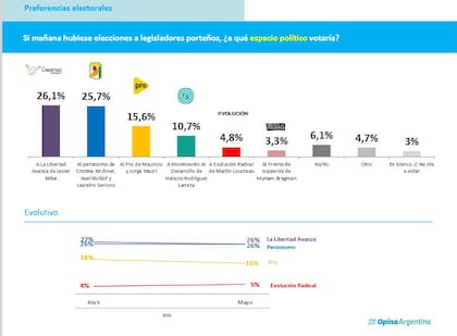 La última encuesta de Opina Argentina
