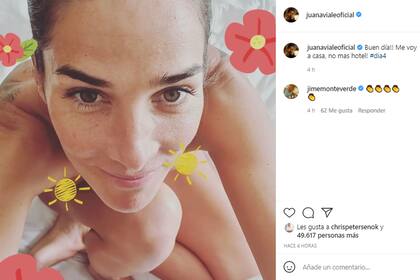 La última foto que Juana Viale había posteado en Instagram, a finales de agosto