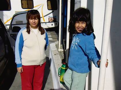 Sofía con su madre en 2008