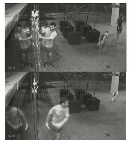 La última imagen de Zalazar al ingresar a su departamento a las 22.01 del 19 de febrero pasado